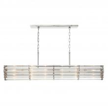 Crystorama ELL-B3007-PN - Libby Langdon for Crystorama Elliot 6 Light Polished Nickel Linear Chandelier