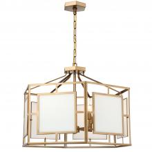 Crystorama HIL-996-VG - Libby Langdon for Crystorama Hillcrest 6 Light Vibrant Gold Chandelier