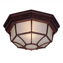 Acclaim Lighting 2002BW - Flushmount Collection Ceiling-Mount 2-Light Outdoor Burled Walnut Light Fixture