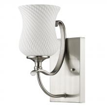 Acclaim Lighting IN41350SN - Evelyn 1-Light Satin Nickel Sconce With Optic-Art Glass Shade