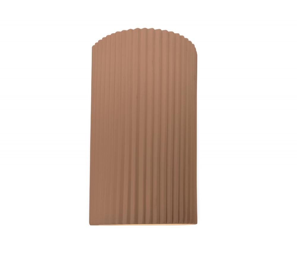 Large ADA Pleated Cylinder Wall Sconce