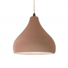 Justice Design Group CER-6563-ADOB-MBLK-BEIG-TWST - Medium Droplet 1-Light Pendant