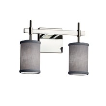 Justice Design Group FAB-8412-10-GRAY-CROM - Union 2-Light Bath Bar