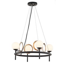 Justice Design Group FSN-4225-OPAL-MBBR - Halo 4-Light Chandelier