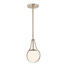 Justice Design Group FSN-4235-OPAL-BRSS - Pearl 1-Light Mini-Pendant