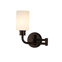 Justice Design Group FSN-4411-OPAL-DBRZ - Hinge 1-Light Adjustable Wall Sconce