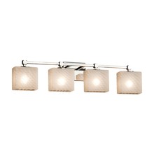 Justice Design Group FSN-8424-55-WEVE-CROM - Tetra 4-Light Bath Bar