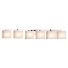 Justice Design Group FSN-8436-55-WEVE-CROM - Regency 6-Light Bath Bar