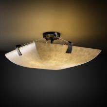 Justice Design Group CLD-9631-25-DBRZ - 18" Semi-Flush Bowl w/ Tapered Clips
