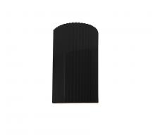 Justice Design Group CER-5740-BKMT - Small ADA Pleated Cylinder Wall Sconce