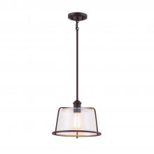 Justice Design Group FSN-4423-SEED-DBRZ - Revere 12" 1-Light Pendant