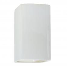 Justice Design Group CER-5950W-WTWT-LED1-1000 - Large ADA LED Rectangle - Closed Top (Outdoor)