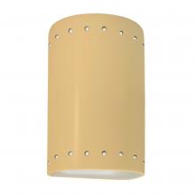 Justice Design Group CER-0990-MYLW-LED1-1000 - Small LED Cylinder w/ Perfs - Closed Top