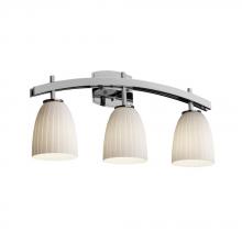 Justice Design Group FSN-8593-40-OPAL-CROM - Archway 3-Light Bath Bar