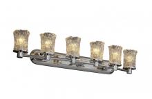 Justice Design Group GLA-8516-16-AMBR-CROM - Rondo 6-Light Bath Bar