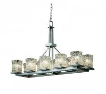 Justice Design Group GLA-8650-26-WHTW-DBRZ - Montana 10-Light Rectangular Ring Chandelier