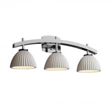 Justice Design Group POR-8593-10-WFAL-CROM - Archway 3-Light Bath Bar