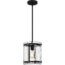 Quoizel FTS1509EK - 9" 1-Light Fortress Pendant - Earth Black