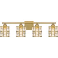 Quoizel GIB8630AB - 30" 4-Light Gibson Vanity - Brass & Crystal