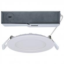 Satco Products Inc. S11690 - 8/12 Watt LED Direct Wire Downlight; 27K/3K/35K/4K/5K CCT; Remote Driver; 4 Inch; Round; Flat Face;