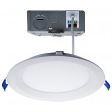 Satco Products Inc. S11872 - 6" Round CCT Selectable LED Low Profile Regress Baffle Downlight - White