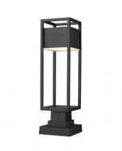 Z-Lite 585PHMS-SQPM-BK-LED - 22" 27K-LED Outdoor Pier Mounted Fixture - Black