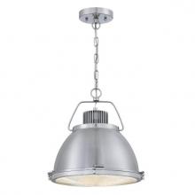 Westinghouse 6119400 - Pendant Brushed Nickel Finish with Clear Prismatic Lens