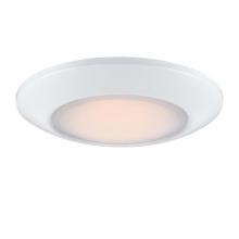 Westinghouse 6120100 - 11 in. 20W Dimmable LED Flush with Color Temperature Selection White Finish Frosted Shade