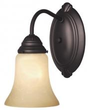 Westinghouse 6223800 - 1 Light Wall Fixture Oil Rubbed Bronze Finish Aged Alabaster Glass