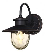 Westinghouse 6313100 - Wall Fixture Oil Rubbed Bronze Finish with Highlights Clear Water Glass
