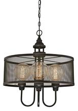 Westinghouse 6332900 - 4 Light Chandelier Oil Rubbed Bronze Finish with Highlights Mesh Shade
