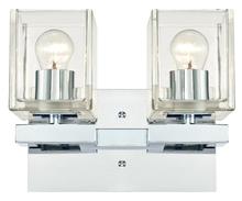 Westinghouse 6334400 - 2 Light Wall Fixture Chrome Finish Clear Glass