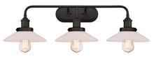 Westinghouse 6336500 - 3 Light Wall Fixture Oil Rubbed Bronze Finish Frosted Opal Glass