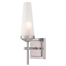 Westinghouse 6352600 - 1 Light Wall Fixture Brushed Nickel Finish Frosted Glass