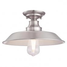 Westinghouse 6370200 - 12 in. 1 Light Semi-Flush Brushed Nickel Finish