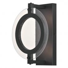 Westinghouse 6374100 - Dimmable LED Wall Fixture Matte Black Finish Clear Seeded Glass