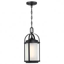 Westinghouse 6578500 - Pendant Matte Black Finish Frosted Glass