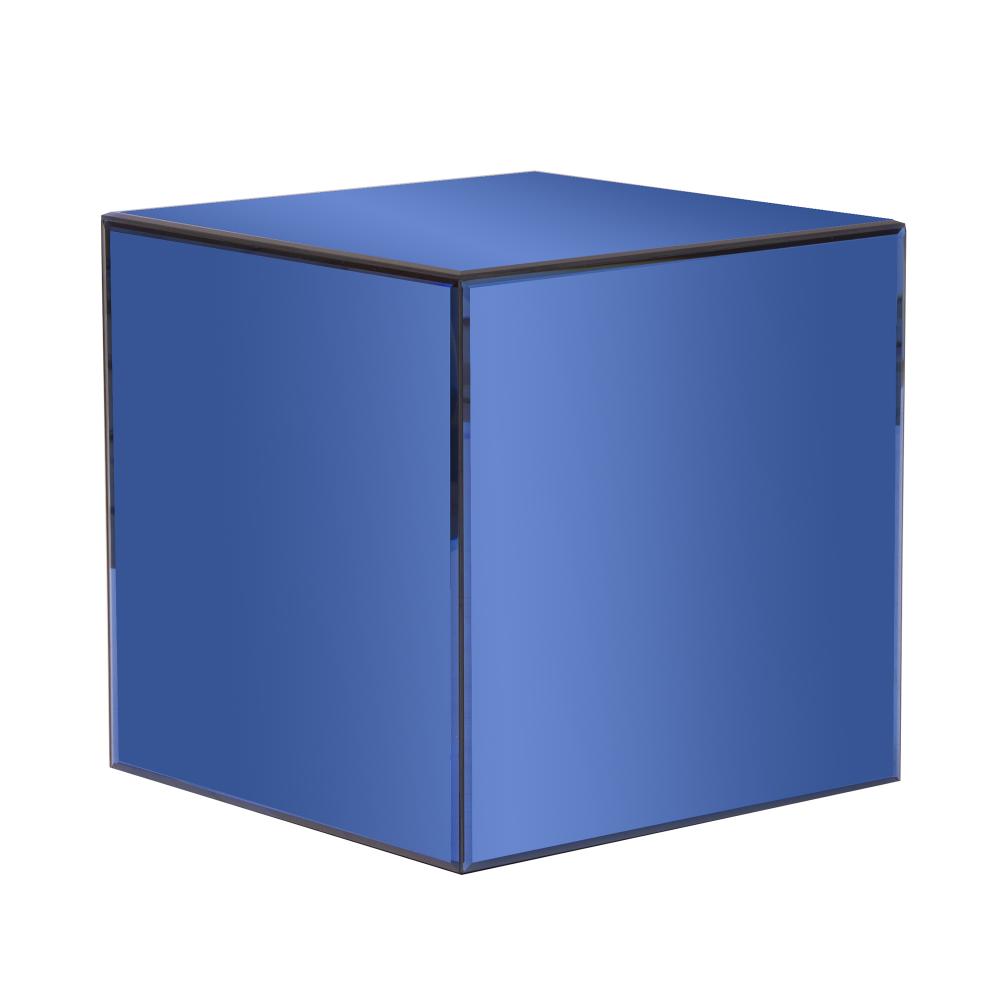 Blue Mirrored Cube Table
