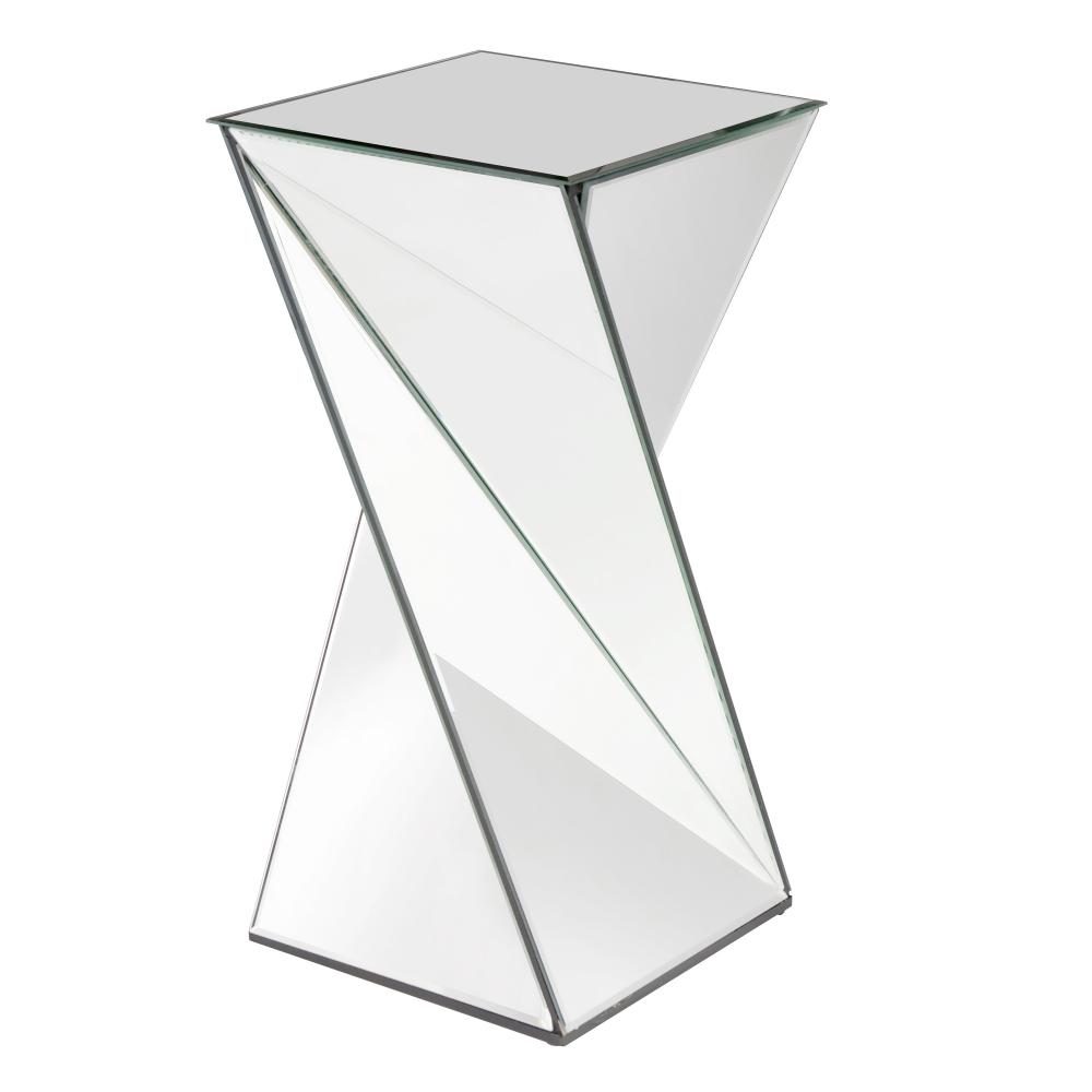 Twisted Mirrored Side Table