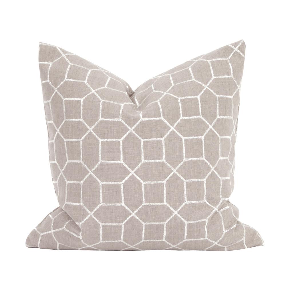 20" x 20" Pillow Trellis Slate - Down Insert