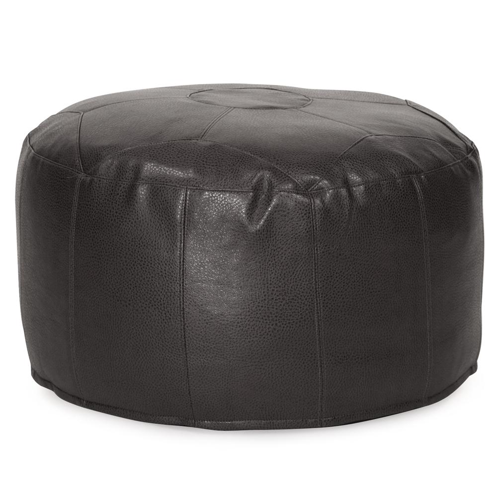Avanti Black Foot Pouf Ottoman