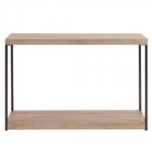 WOOD AND METAL CONSOLE TABLE