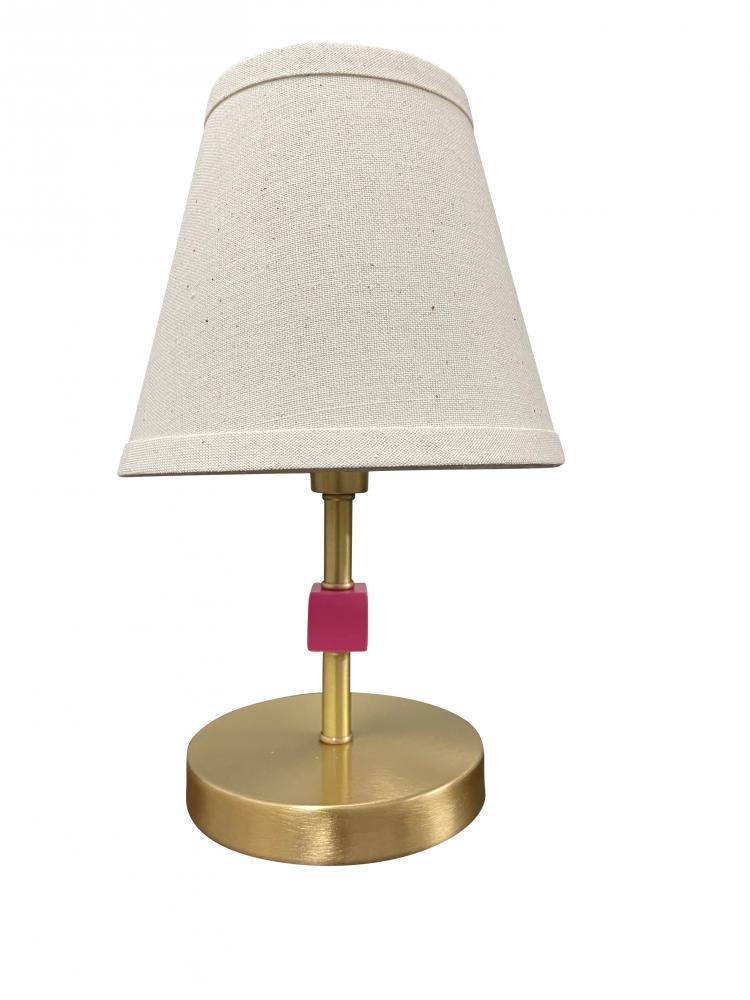 Bryson Mini Satin Brass/Orchid Accent Lamp