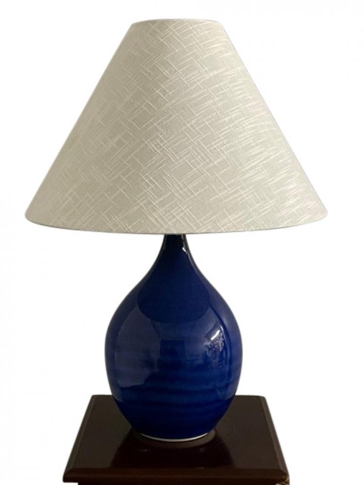 Scatchard 22.5" Stoneware Accent Lamp in Imperial Blue