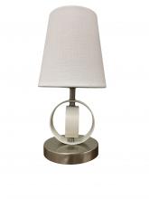 House of Troy B209-SN/WT - Bryson Mini 4" Double Ring Satin Nickel/White Accent Lamp