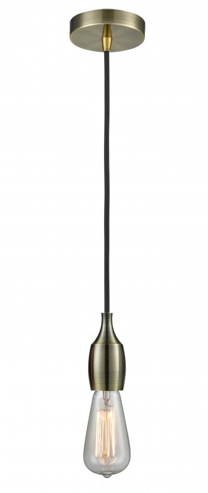 Chelsea - 1 Light - 2 inch - Antique Brass - Cord hung - Mini Pendant