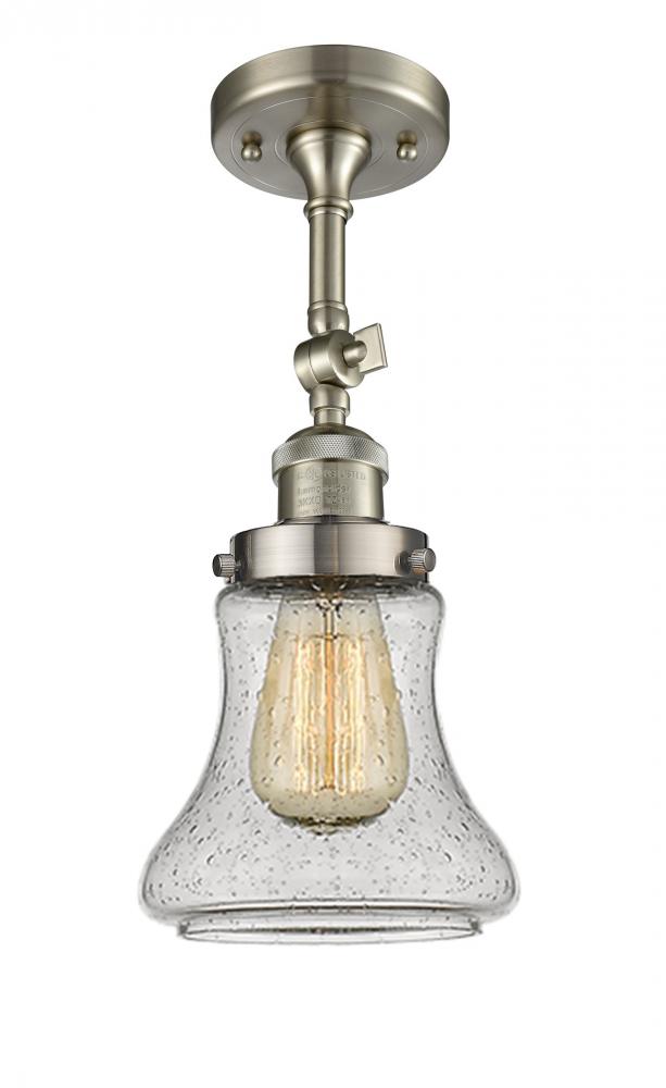 Bellmont - 1 Light - 6 inch - Brushed Satin Nickel - Adjustable Semi-Flush Mount