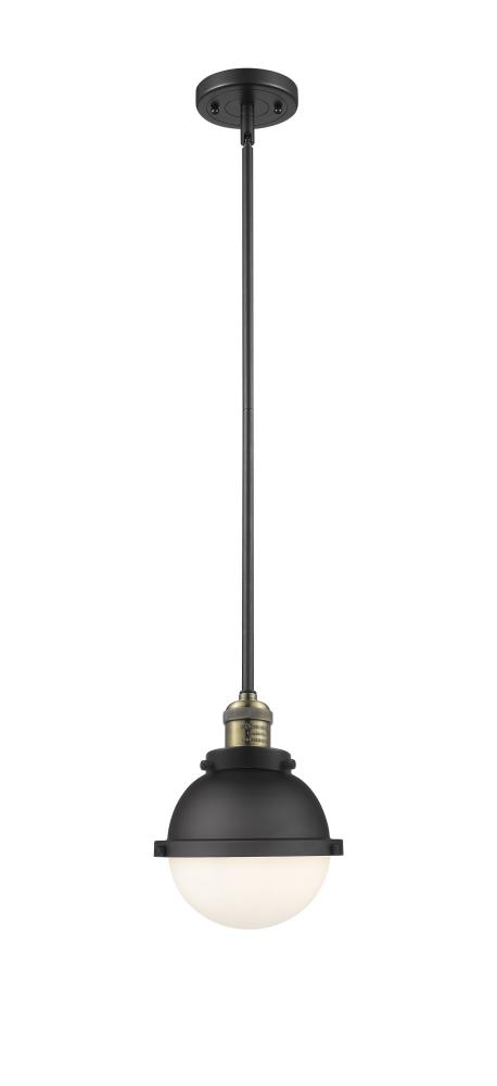 Hampden - 1 Light - 7 inch - Black Antique Brass - Stem Hung - Mini Pendant