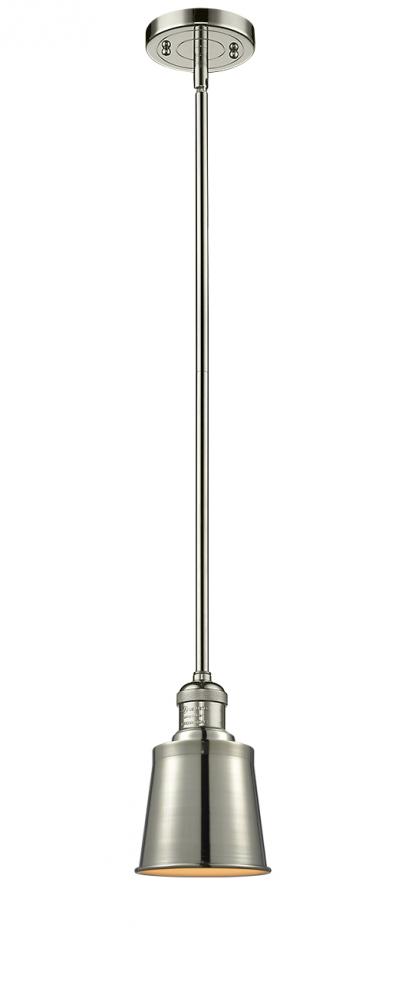 Addison - 1 Light - 5 inch - Polished Nickel - Stem Hung - Mini Pendant