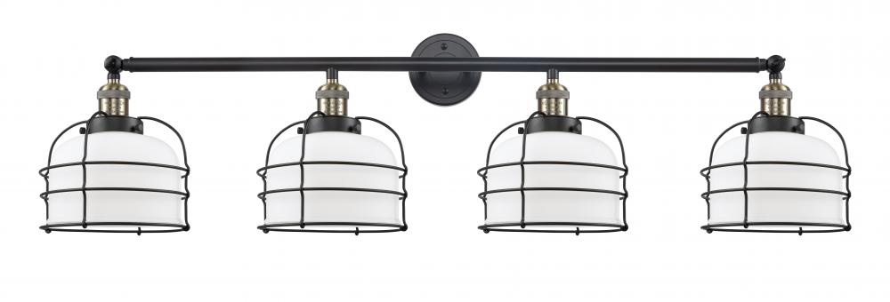 Bell Cage - 4 Light - 44 inch - Black Antique Brass - Adjustable Bath Vanity Light